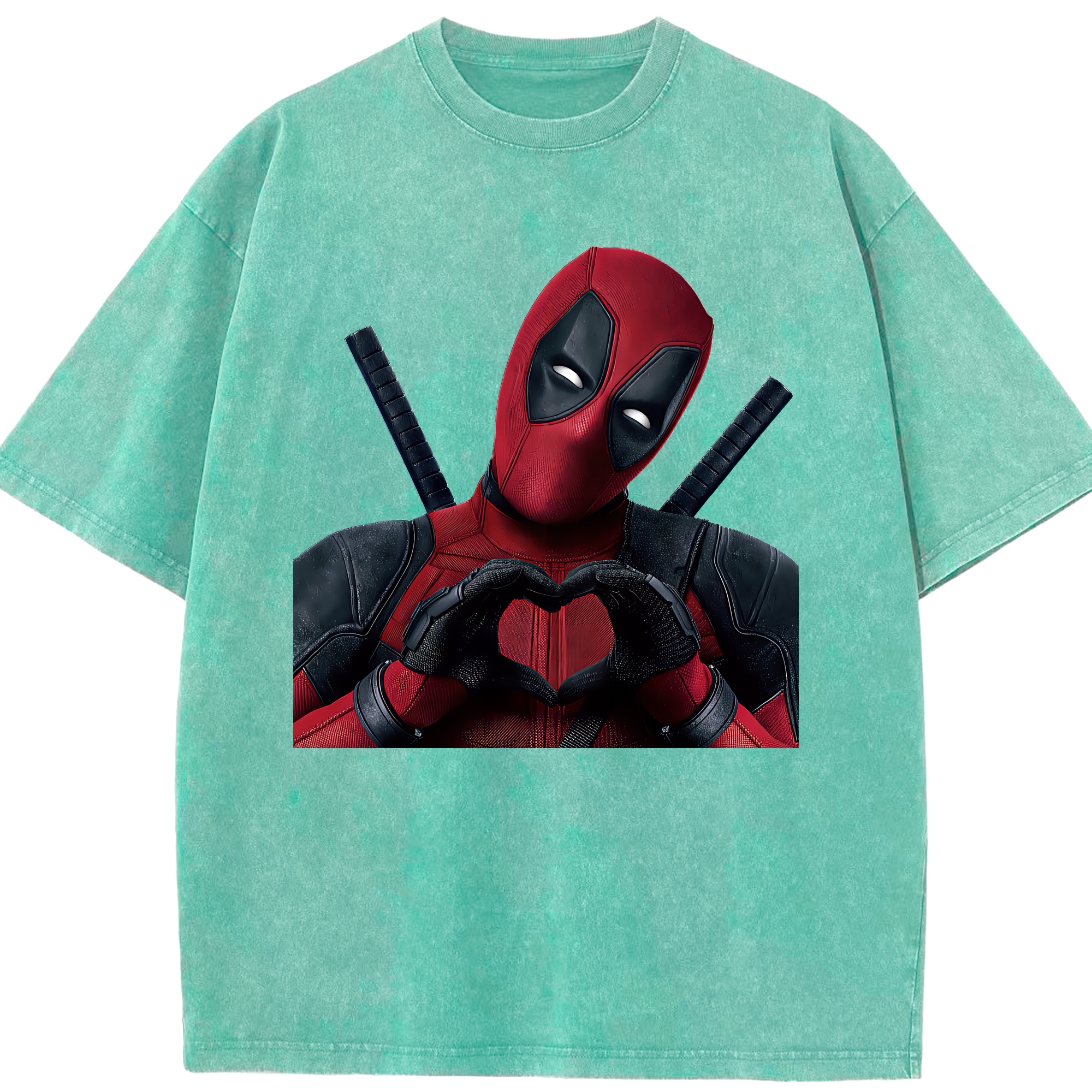 （画像用） Deadpool デッドプール 綿100% ヴィンテージ風 半袖Tシャツ（フロントプリント）